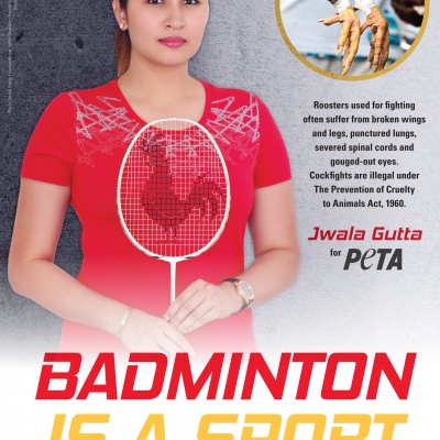 Badminton Star Jwala Gutta Says NO to Cockfighting