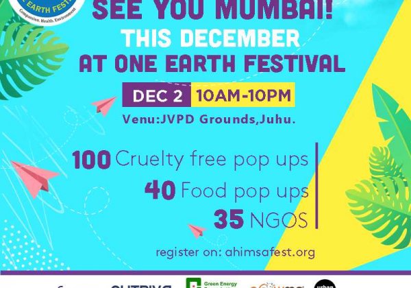 Hear PETA India’s Founder Speak at Mumbai’s One Earth Festival